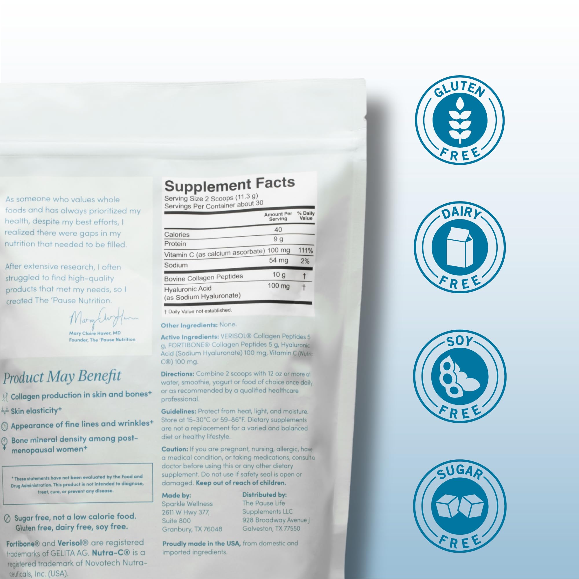Pause Life Skin & Bone Collagen Peptides Verisol & Fortibone

