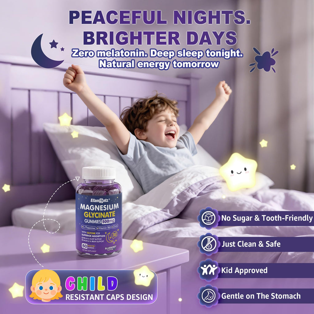 Ellamentz Magnesium Glycinate Gummies for Sleep & Calm

