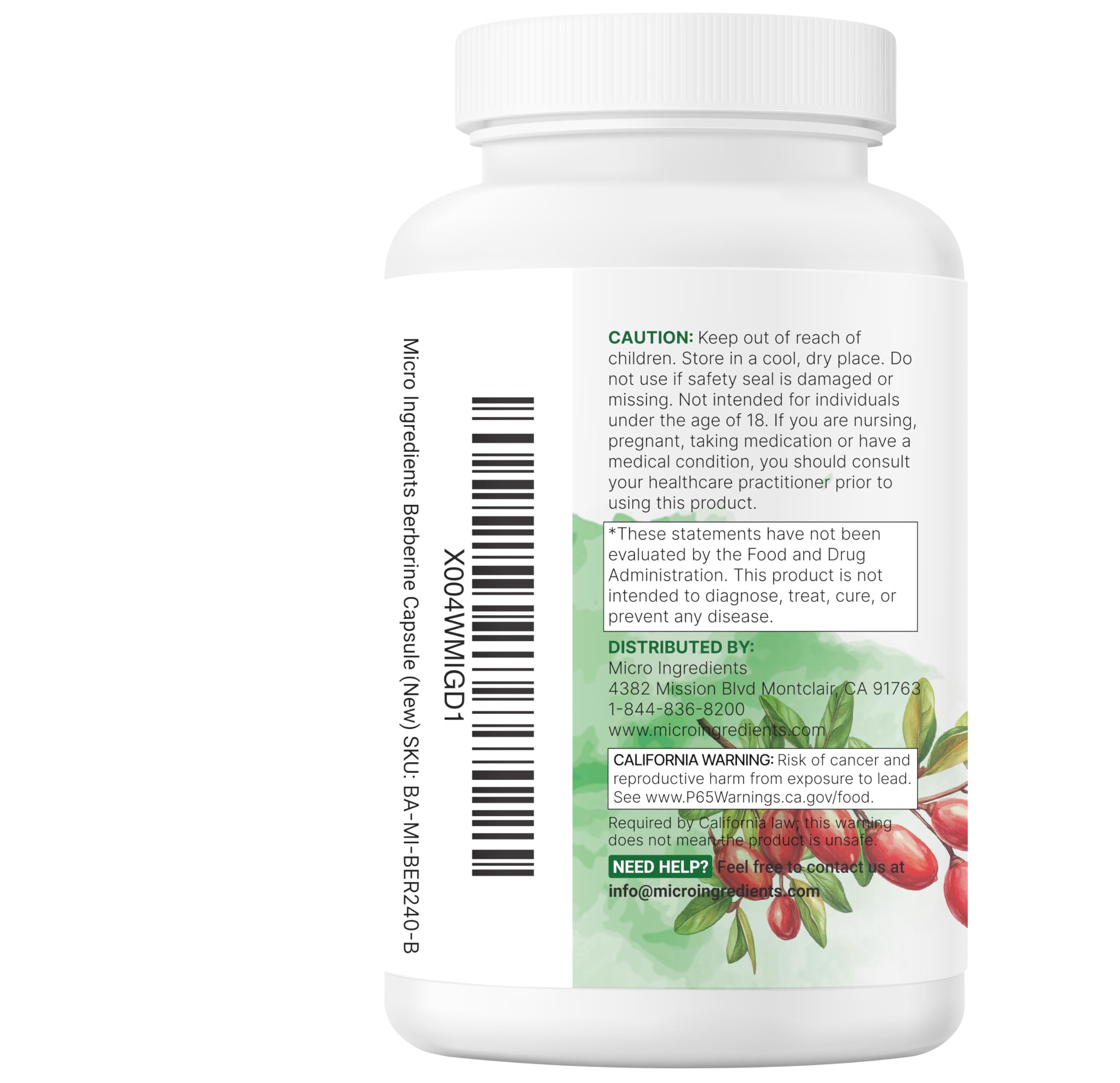 Micro Ingredients Berberine with Ceylon Cinnamon & Turmeric

