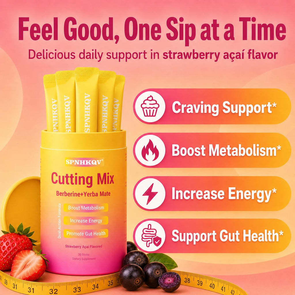SPNHKQV Berberine Yerba Mate Metabolism Drink Mix

