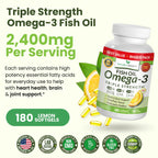 Omega-3 Fish Oil Triple Strength – Burpless Lemon

