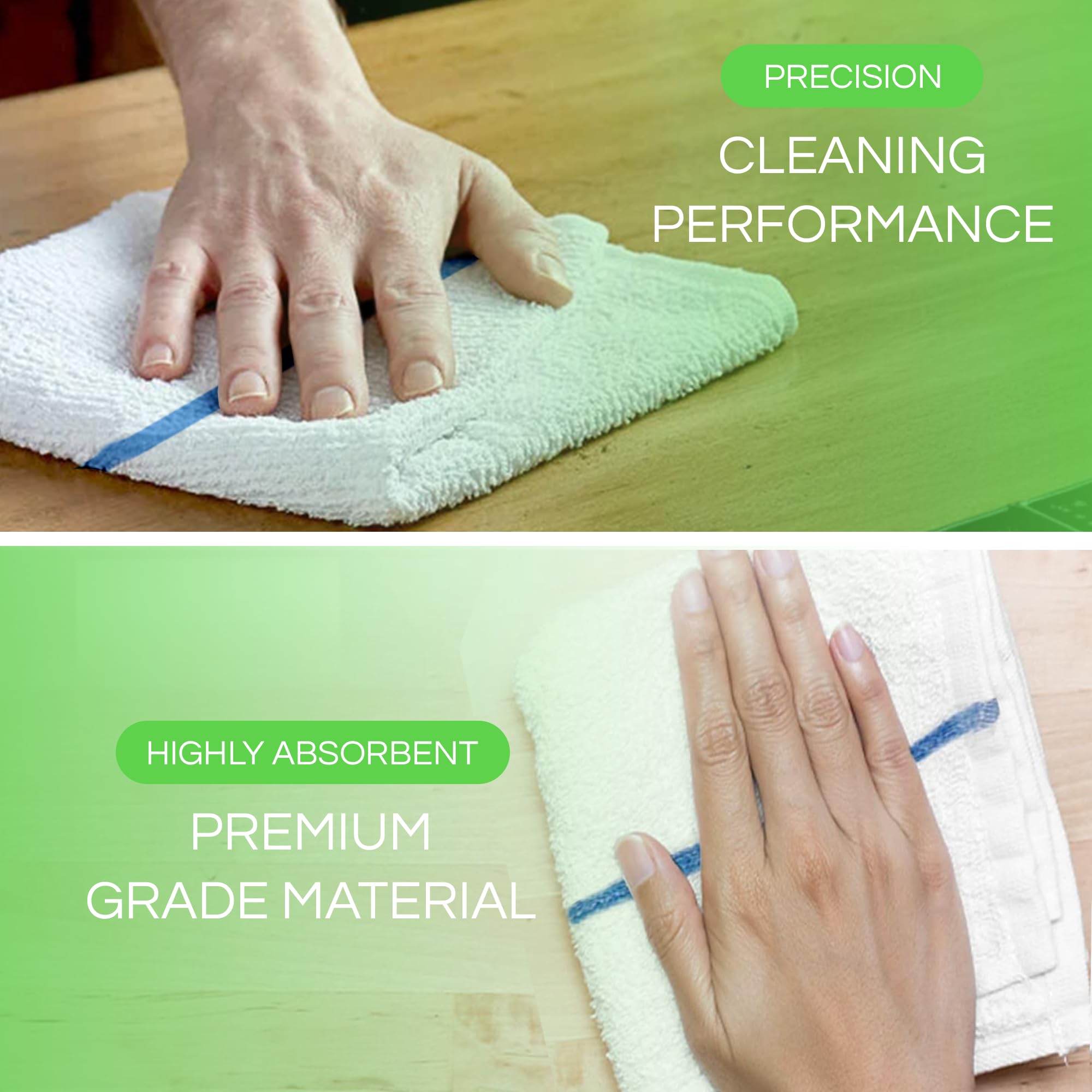 Towels N More 100% Cotton Bar Mop Towels High Absorbency

