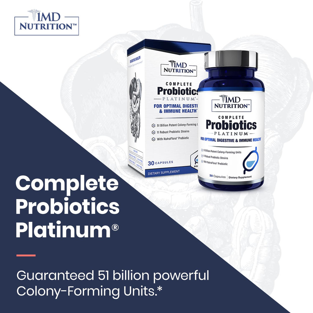 1MD Complete Probiotics Platinum Digestive Health Probiotic

