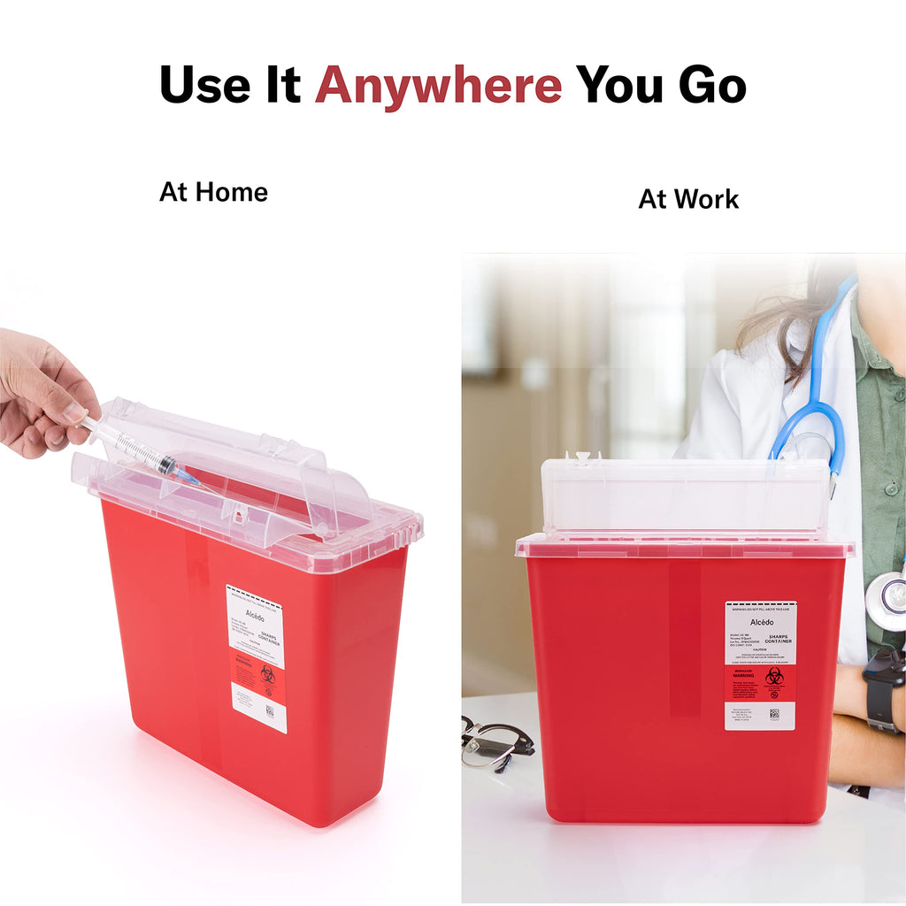 Alcedo Sharps Container for Home & Professional Use

