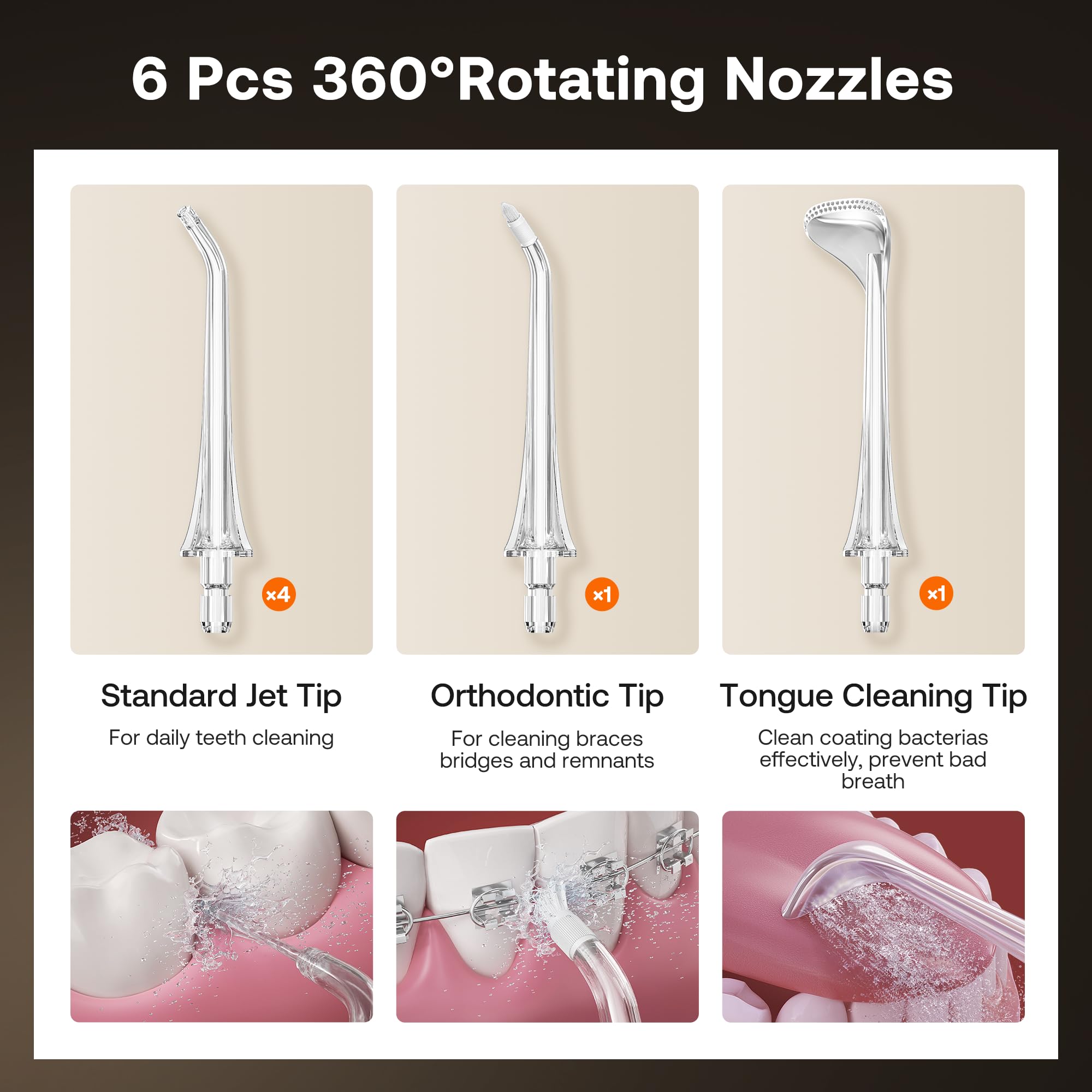 Bitvae C6 Water Dental Flosser | Portable Cordless Irrigator

