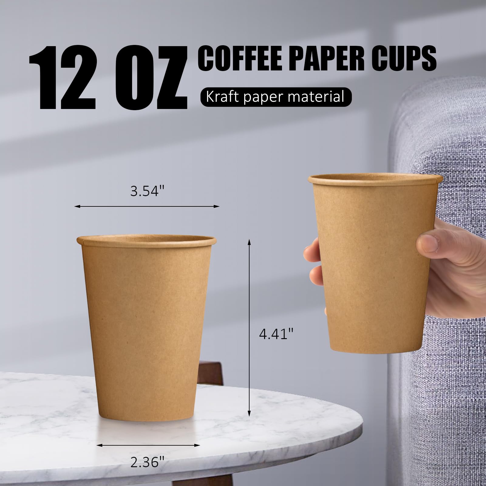 Clawsoff Disposable Paper Cups for Hot and Cold Beverages

