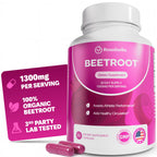 Beet Root Capsules by Rosabella - 1300mg Organic Beet Root

