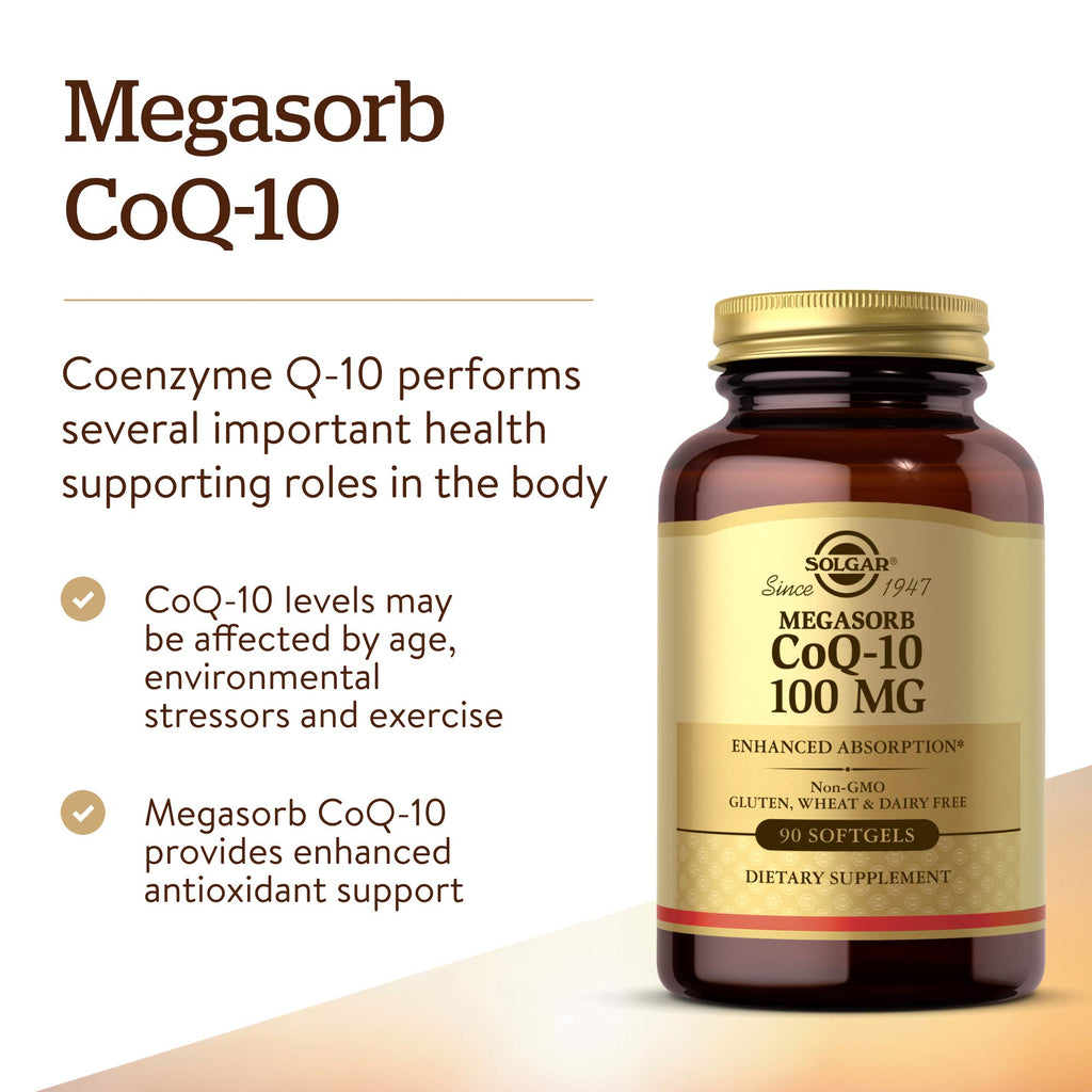 Solgar CoQ-10 Megasorb 100 mg Softgels | Enhanced Absorption

