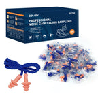 GOL-SIV Foam Ear Plugs with Cord - Individually Wrapped Hearing Protection