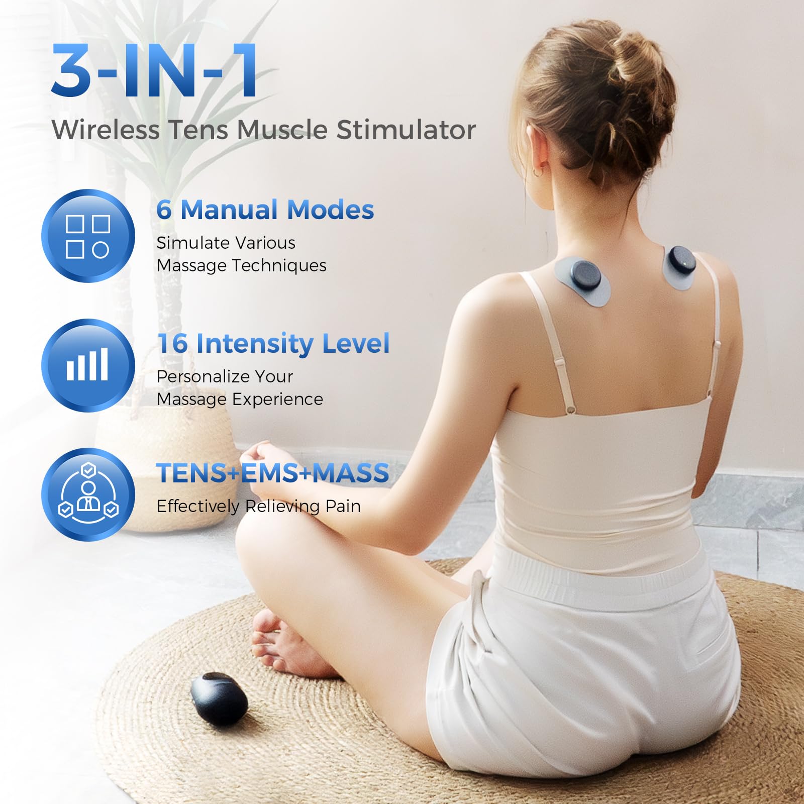 KingPavonini Wireless TENS Unit Dual Channel Stimulator

