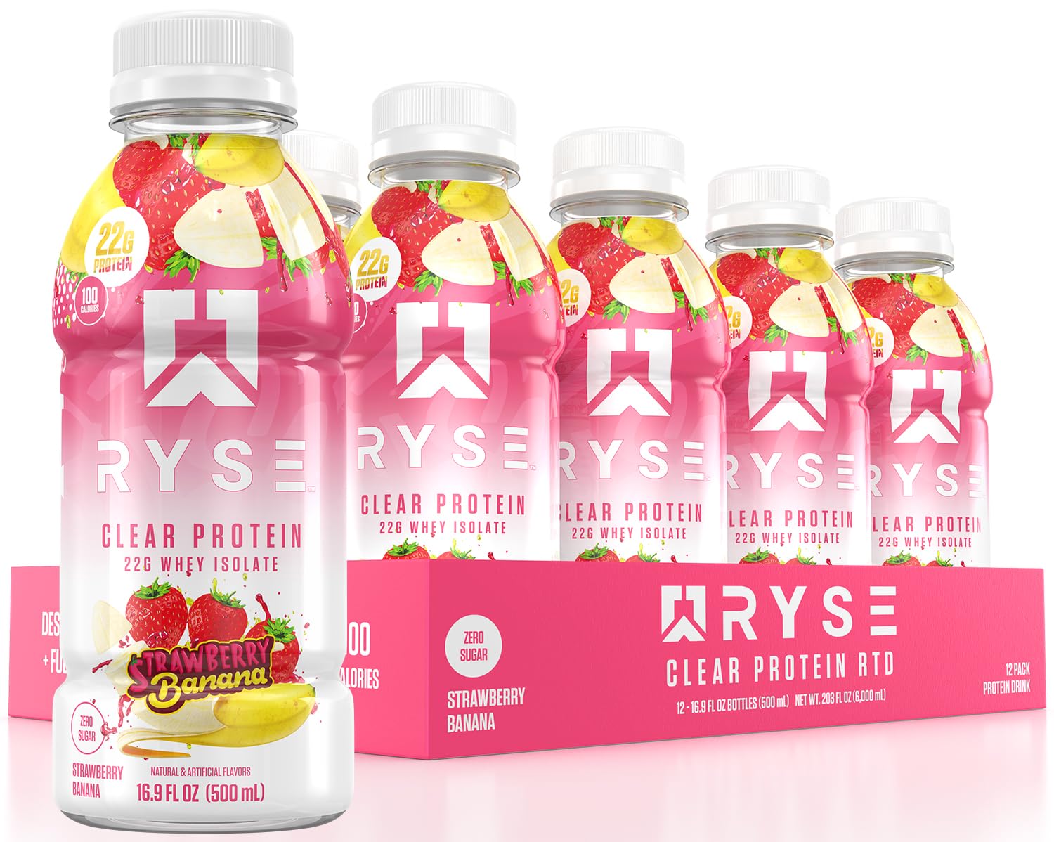 RYSE Clear Protein Drink - 22g Whey Isolate, Sugar-Free