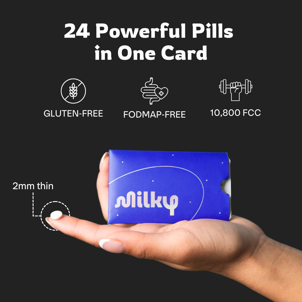 Milky Lactase Enzyme Pills for Lactose Intolerance Relief

