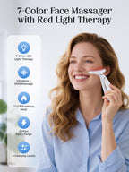 LED Light Therapy Face & Neck Massager - Heat & Vibration


