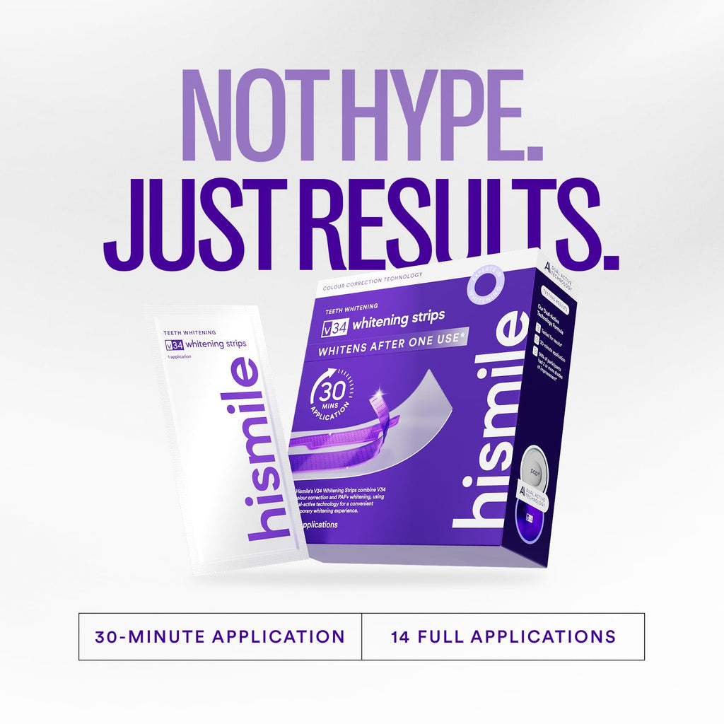 Hismile V34 Teeth Whitening Strips | Colour Correction

