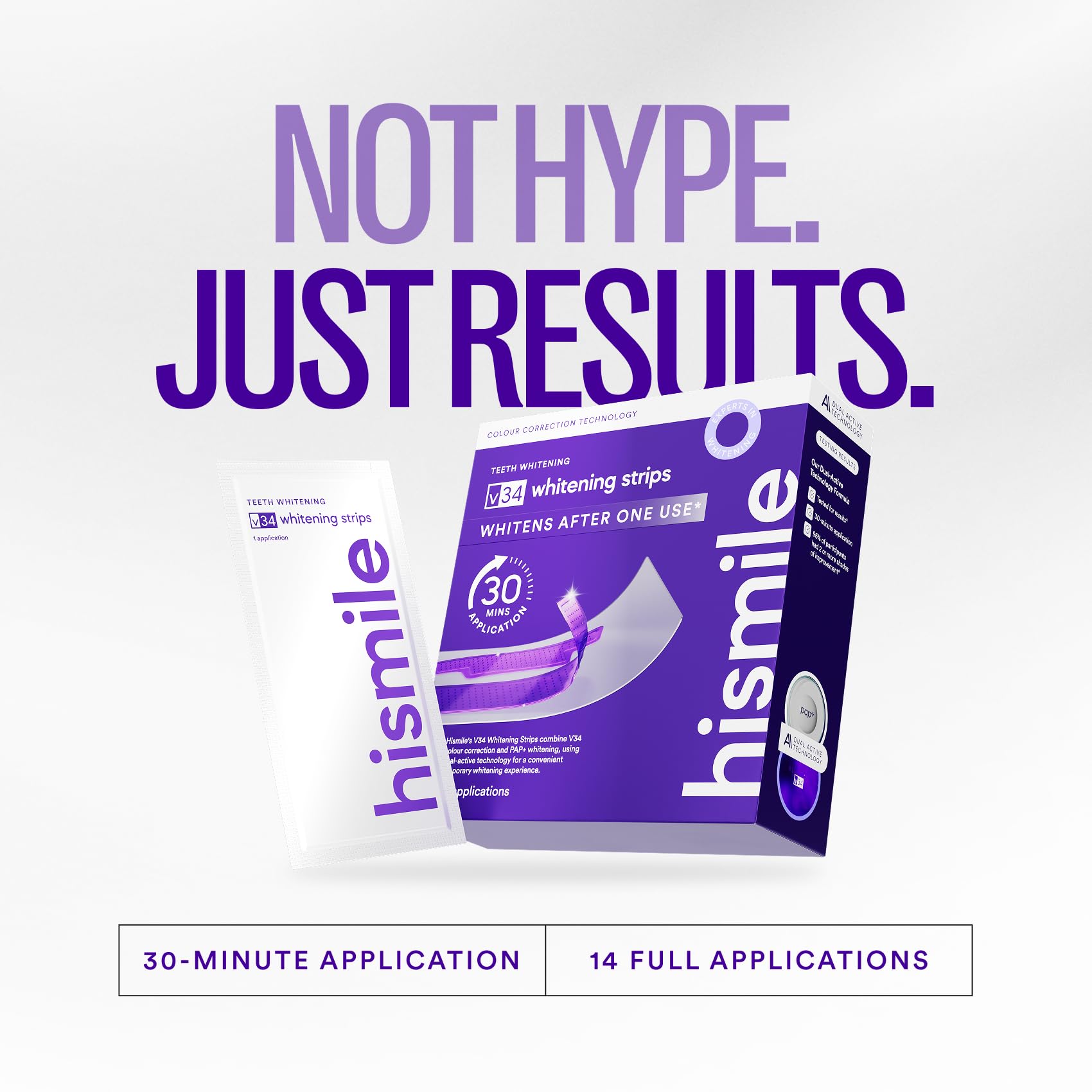 Hismile V34 Teeth Whitening Strips | Colour Correction

