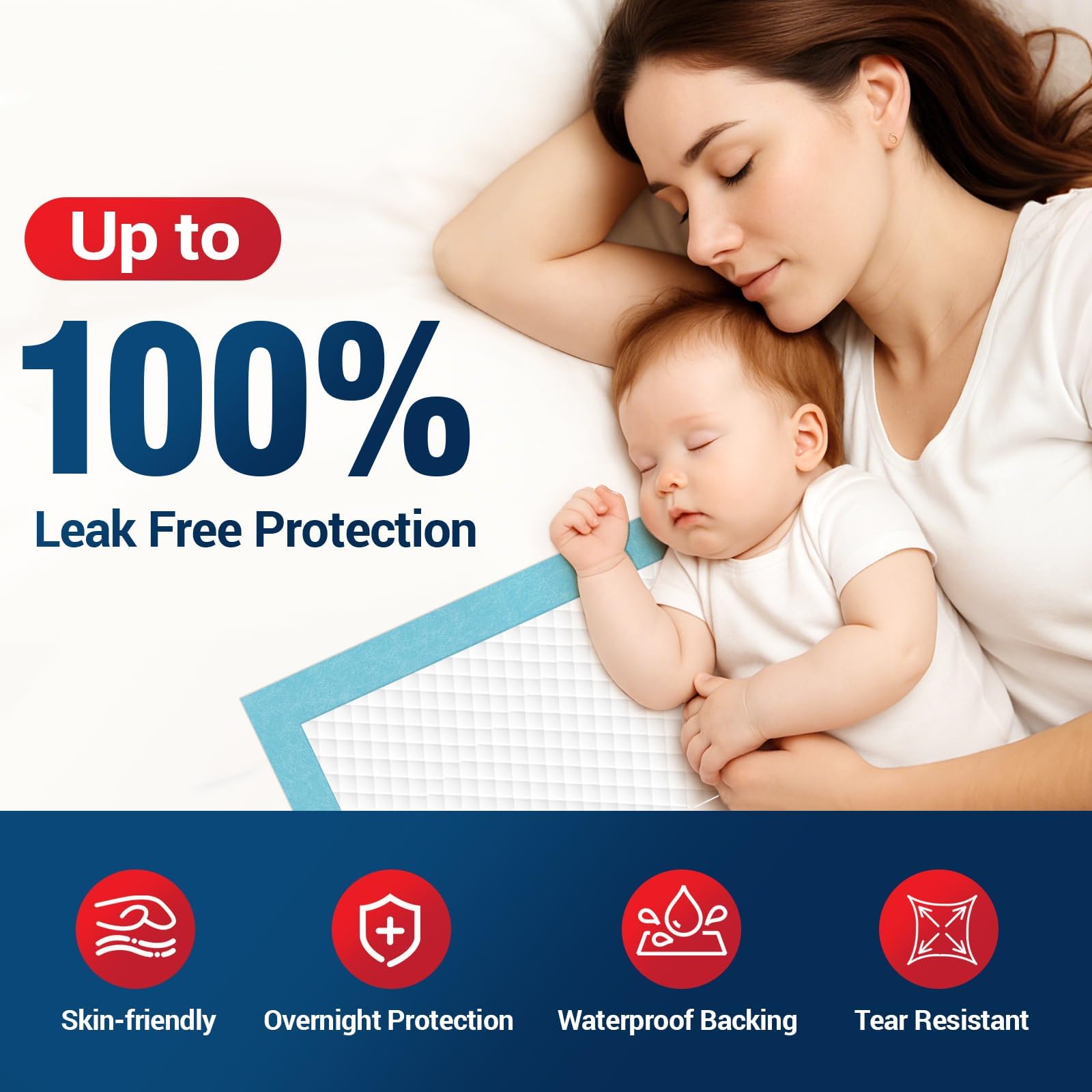 BIGGMED Disposable Bed Pads for Incontinence | Underpads

