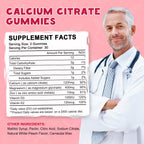 LUCNVEM Calcium Citrate Gummies with Vitamin D3 & K2

