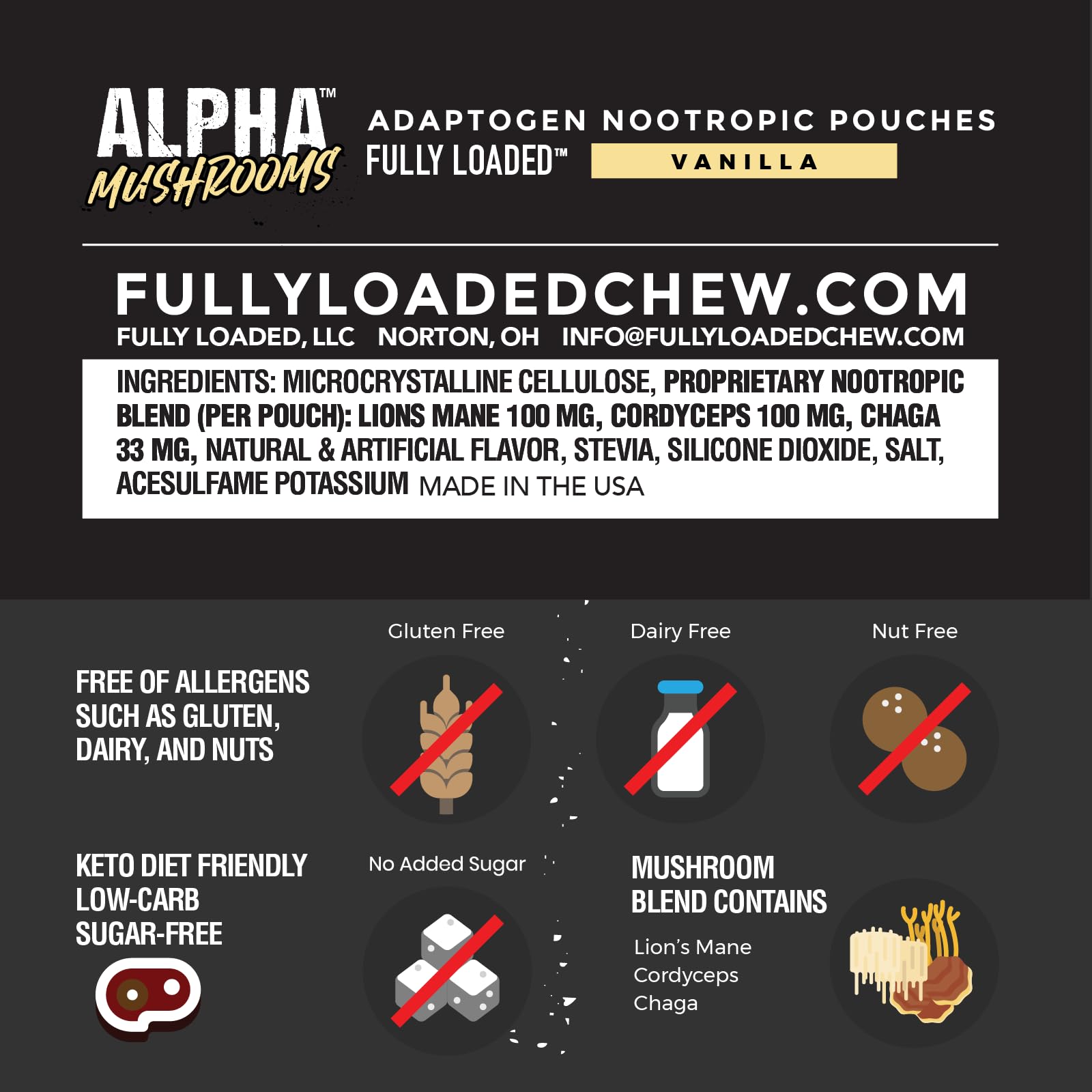 Fully Loaded Alpha Mushrooms Adaptogen Nootropic

