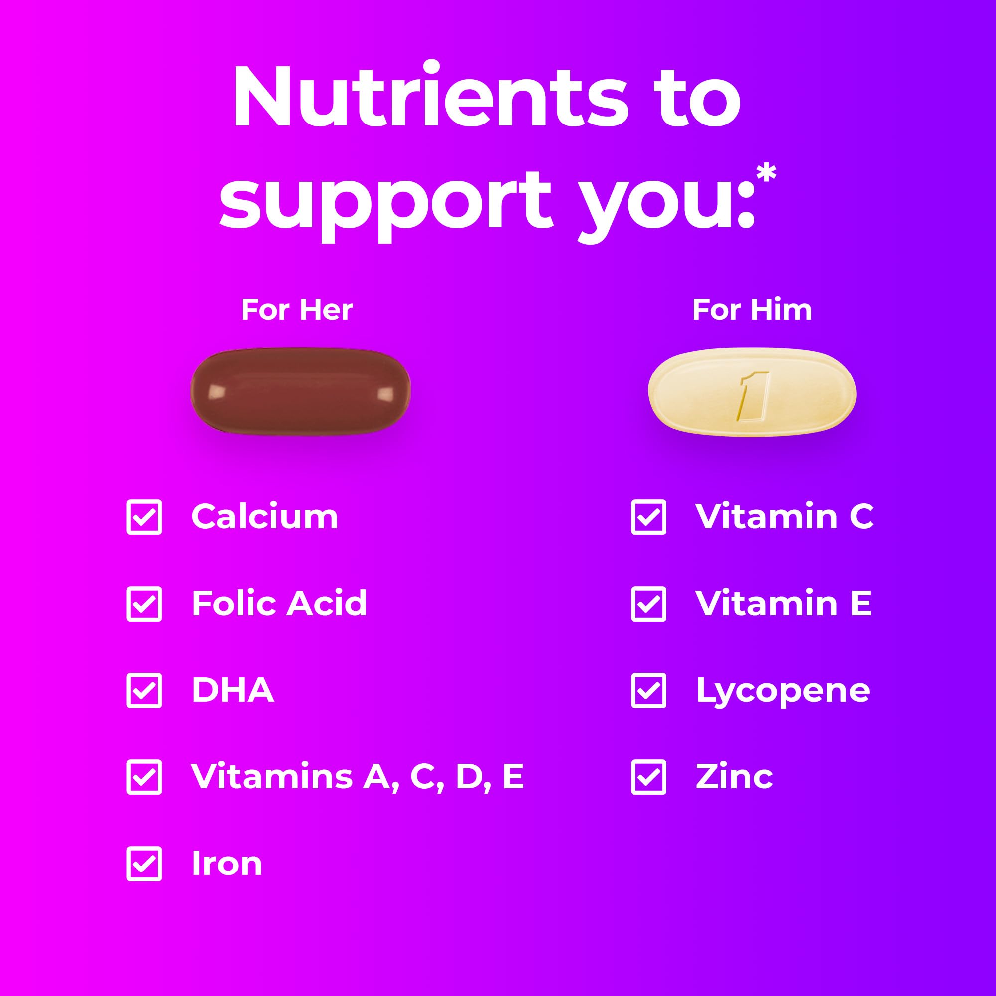 One A Day Pre-Pregnancy Multivitamin for Men & Women

