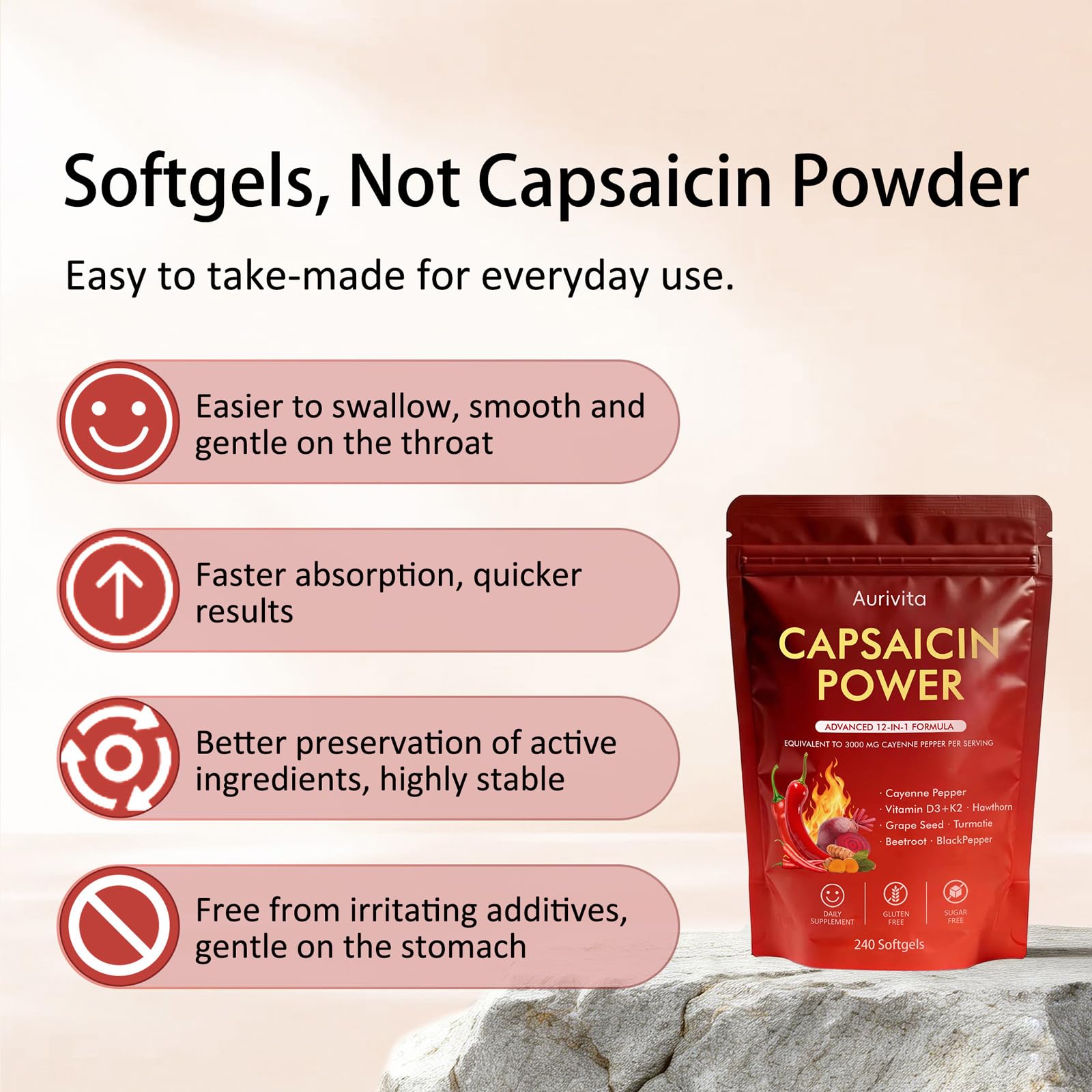 Aurivita Capsaicin Power Cayenne Pepper Supplement

