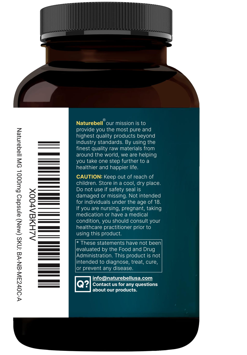 NatureBell Magnesium Supplement | Pure Mineral Support

