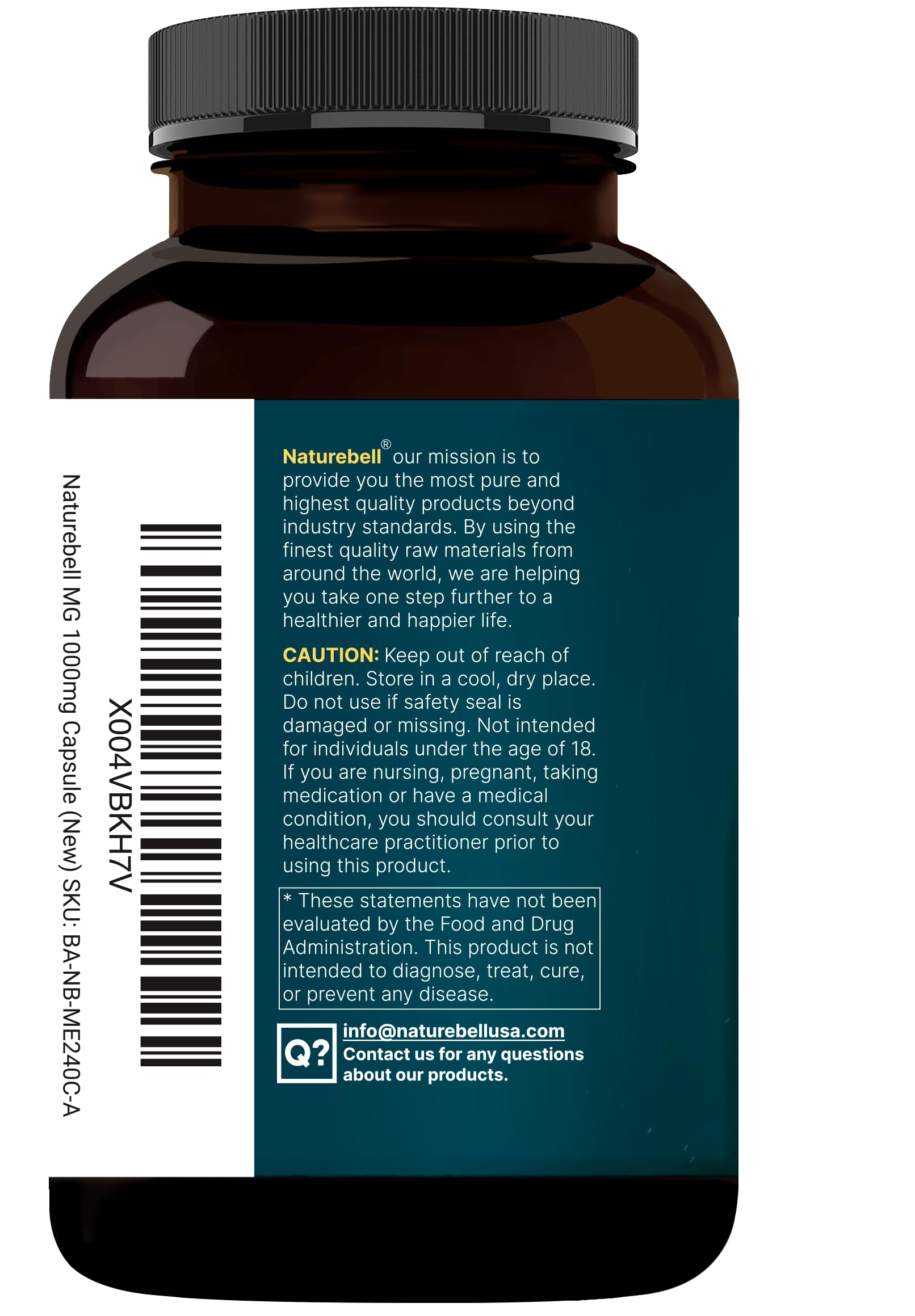 NatureBell Magnesium Supplement | Pure Mineral Support

