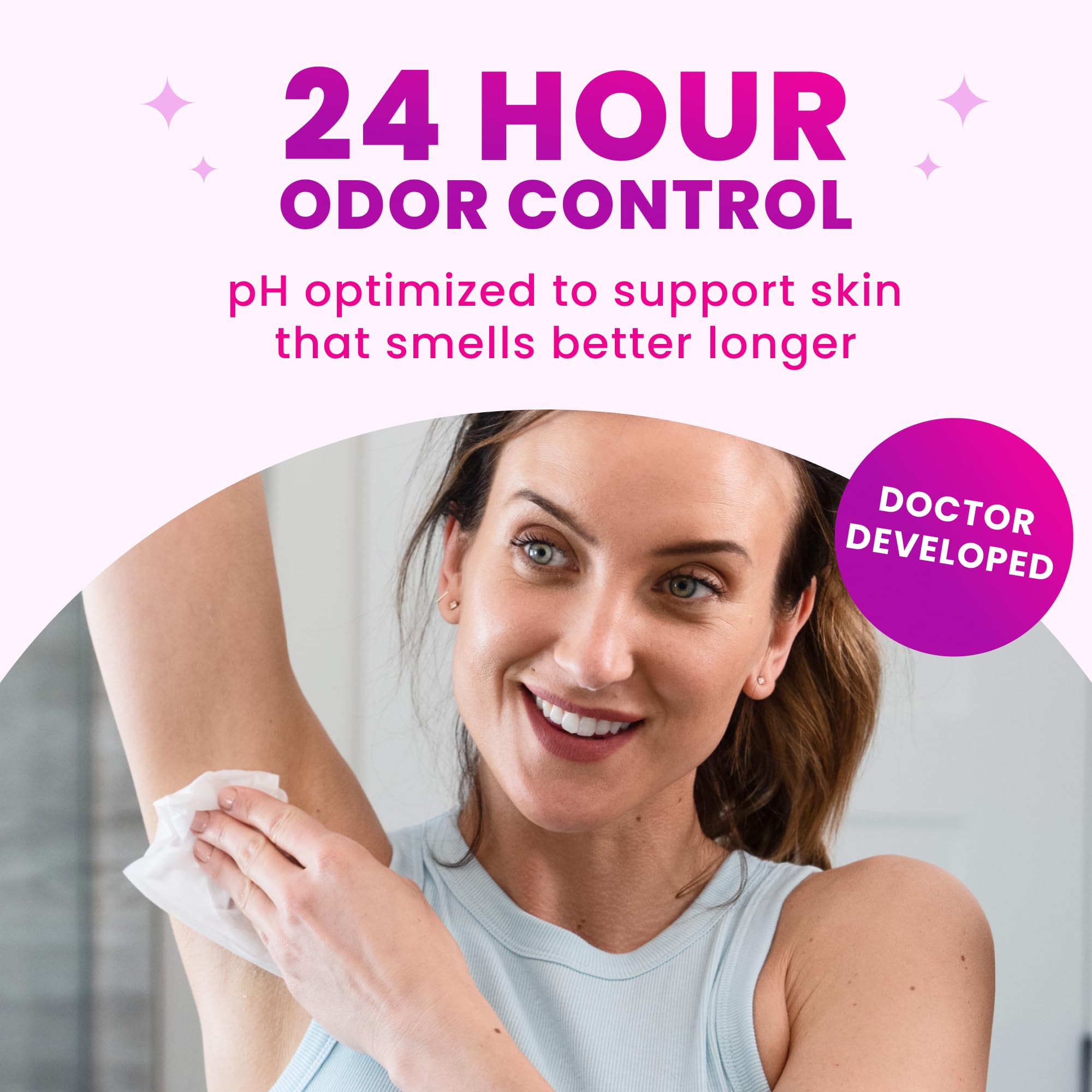 Lume Acidified Deodorant Wipes - 24 Hour Odor Control

