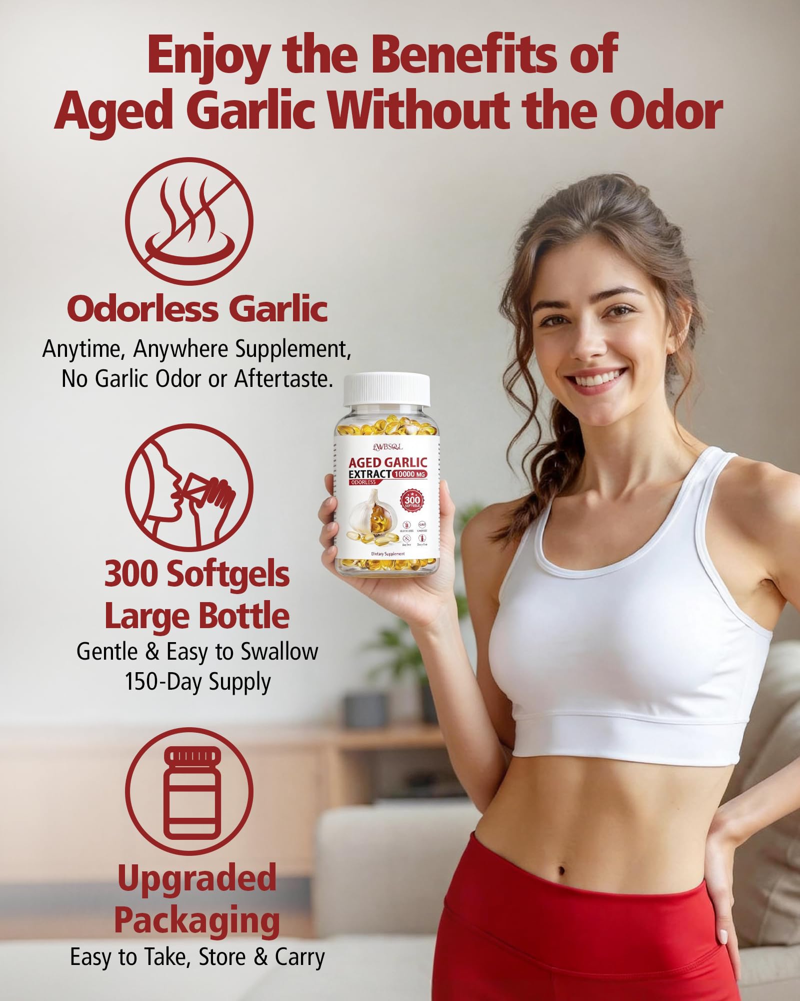 Odorless Aged Garlic Extract Softgels - Heart & Immune

