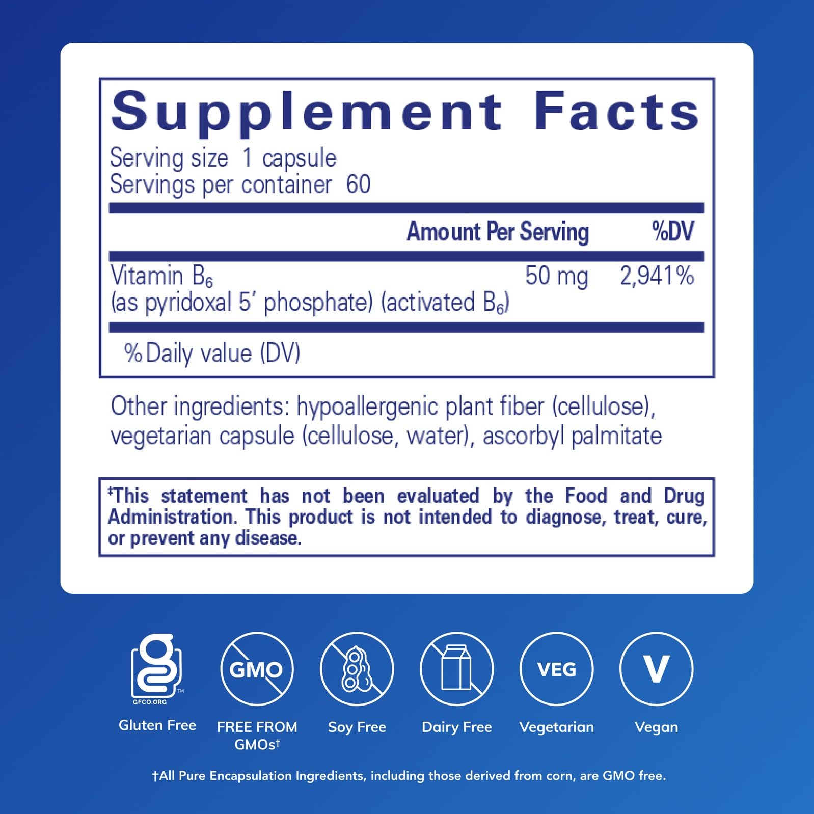 Pure Encapsulations P5P Vitamin B6 for Energy & Brain Health

