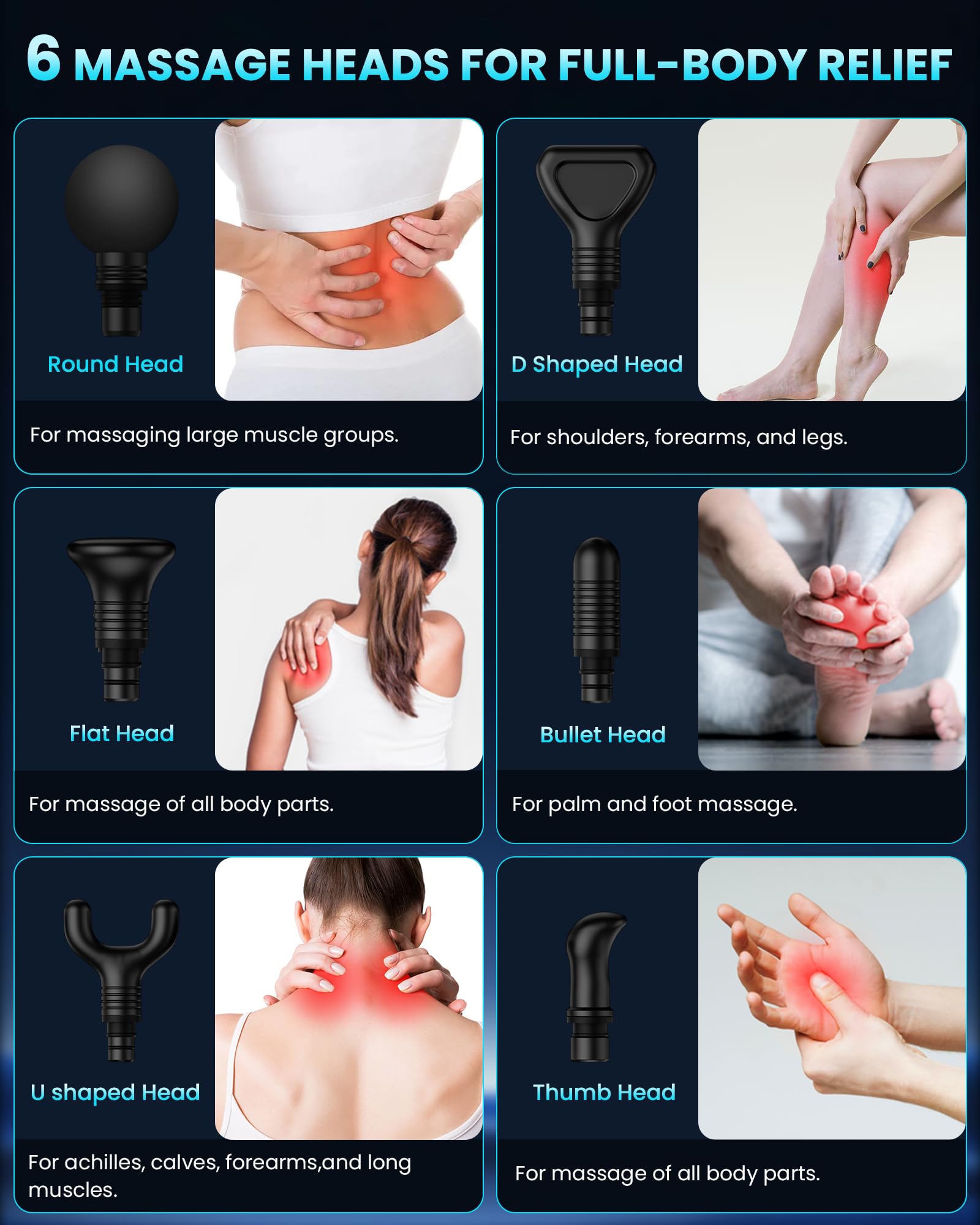 CAMEFER Deep Tissue Massage Gun – Handheld Percussion

