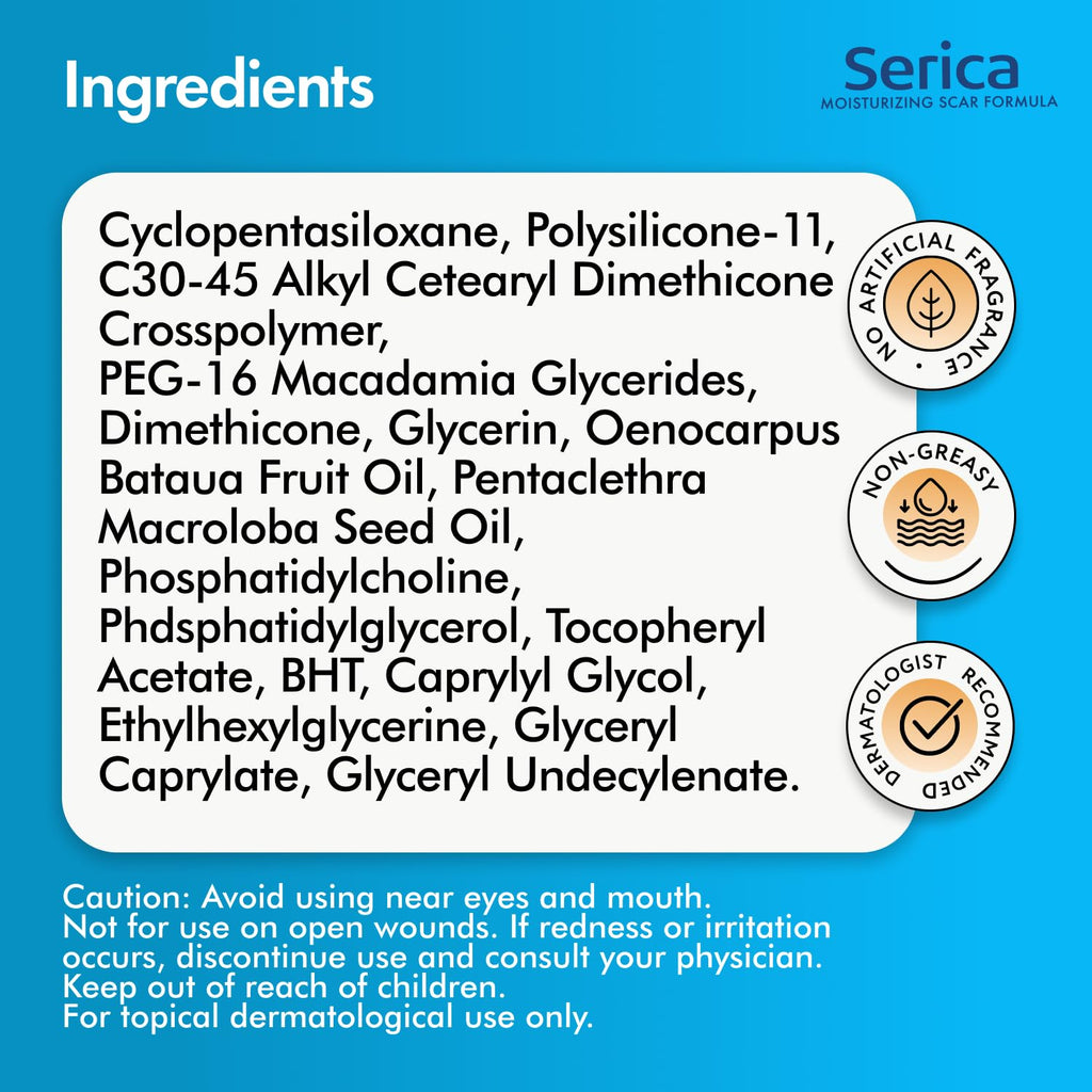 Serica Silicone Scar Gel - Non-Comedogenic, Quick-Dry

