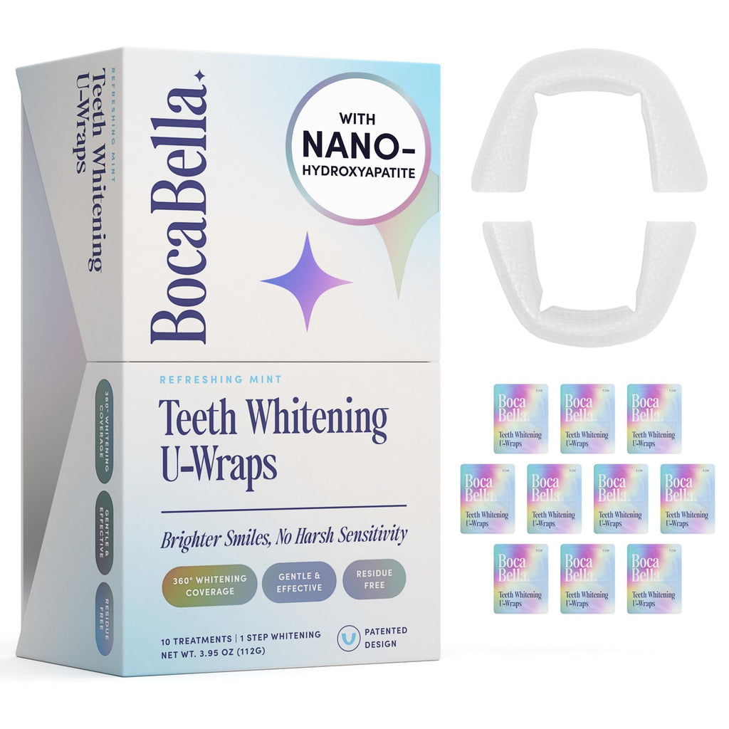 BocaBella Teeth Whitening Trays U-Wraps Enamel-Safe Formula

