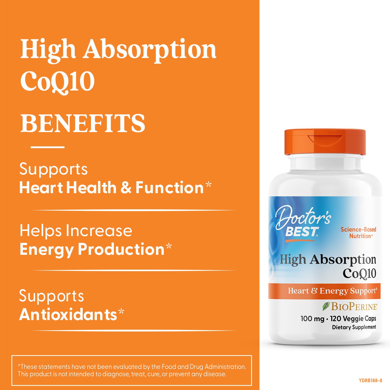Doctor's Best CoQ10 with BioPerine – 100 mg for Heart Health

