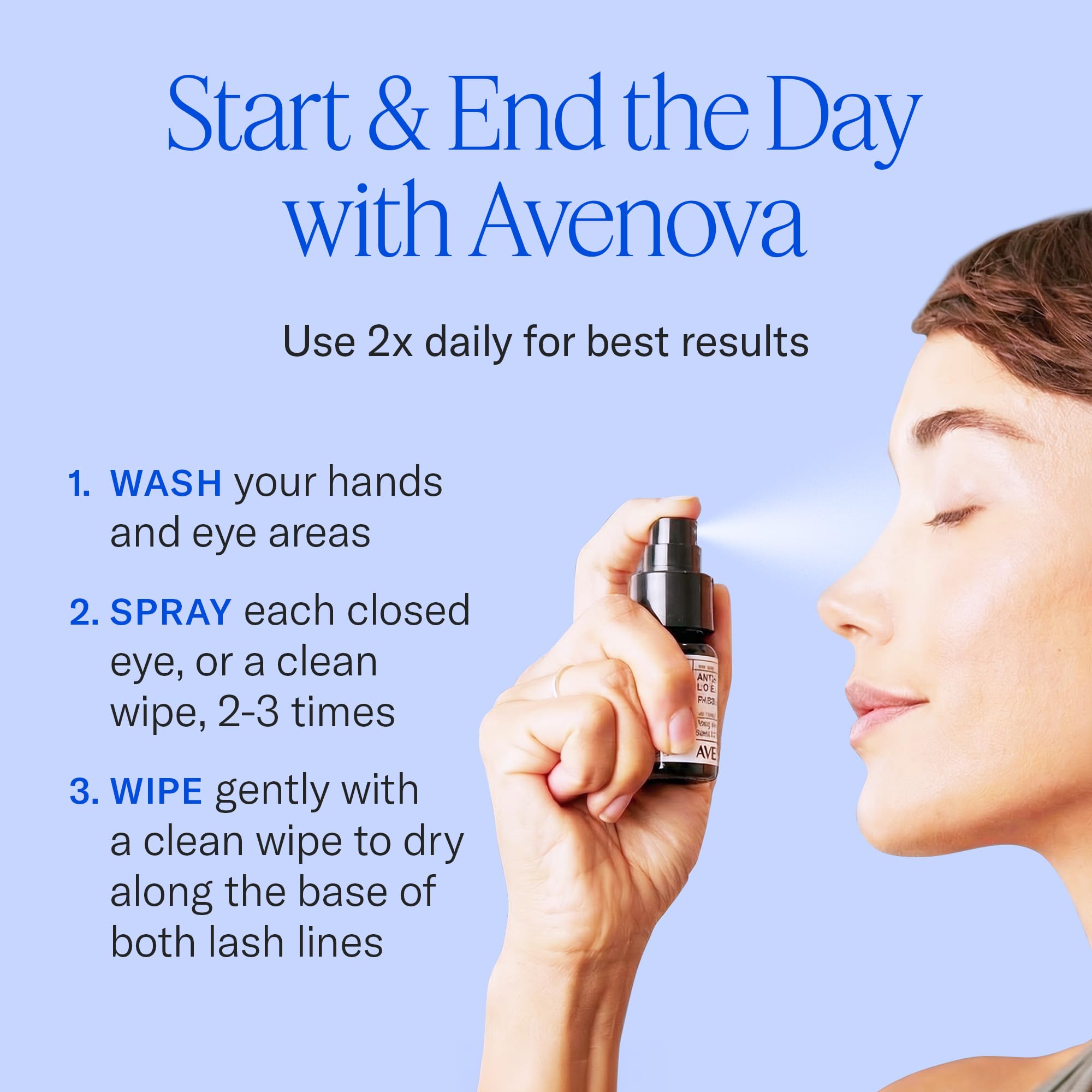 Avenova Eyelid and Eyelash Cleanser Spray | Eye Hygiene

