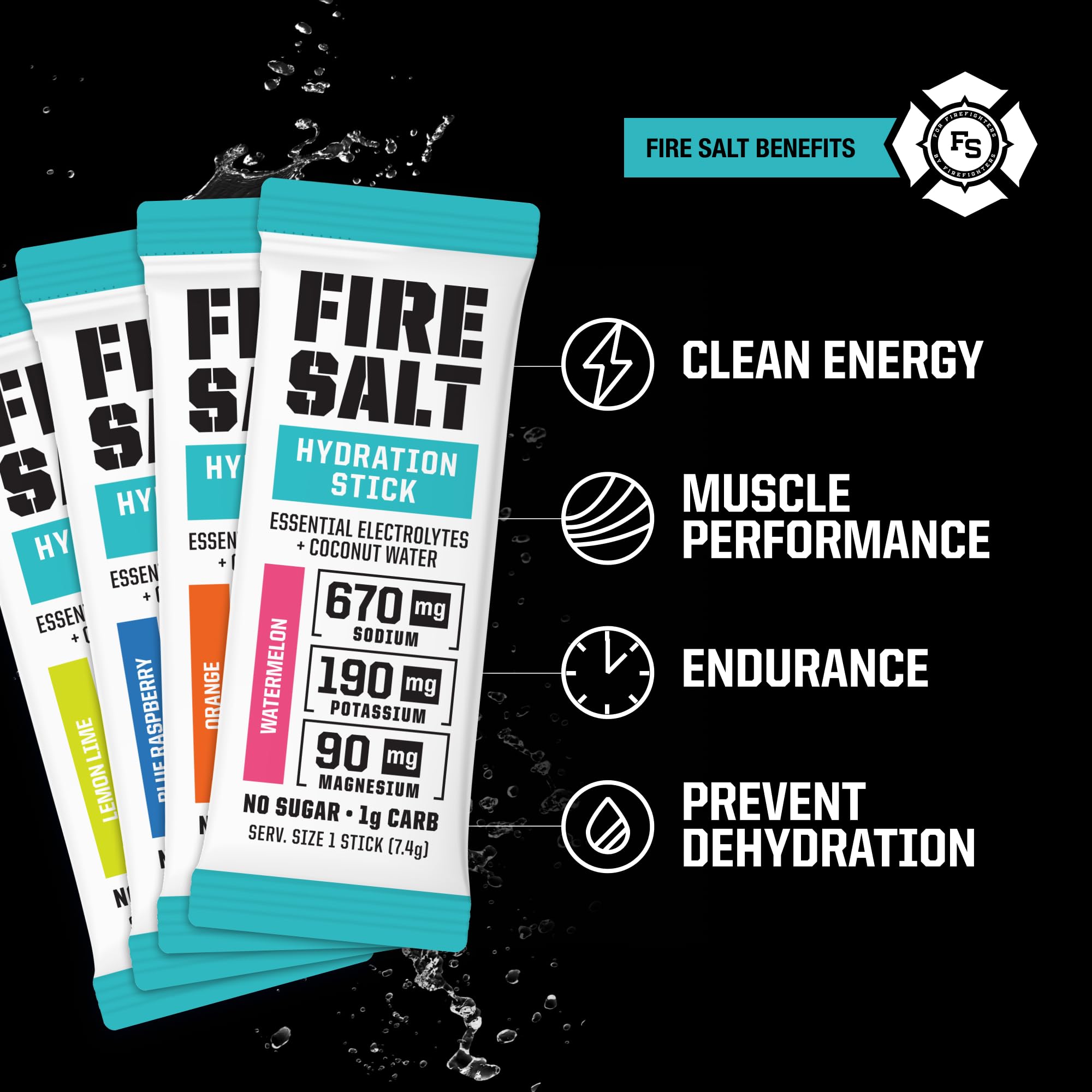 Fire Salt Hydration Sticks with Electrolytes – Coconut Water

