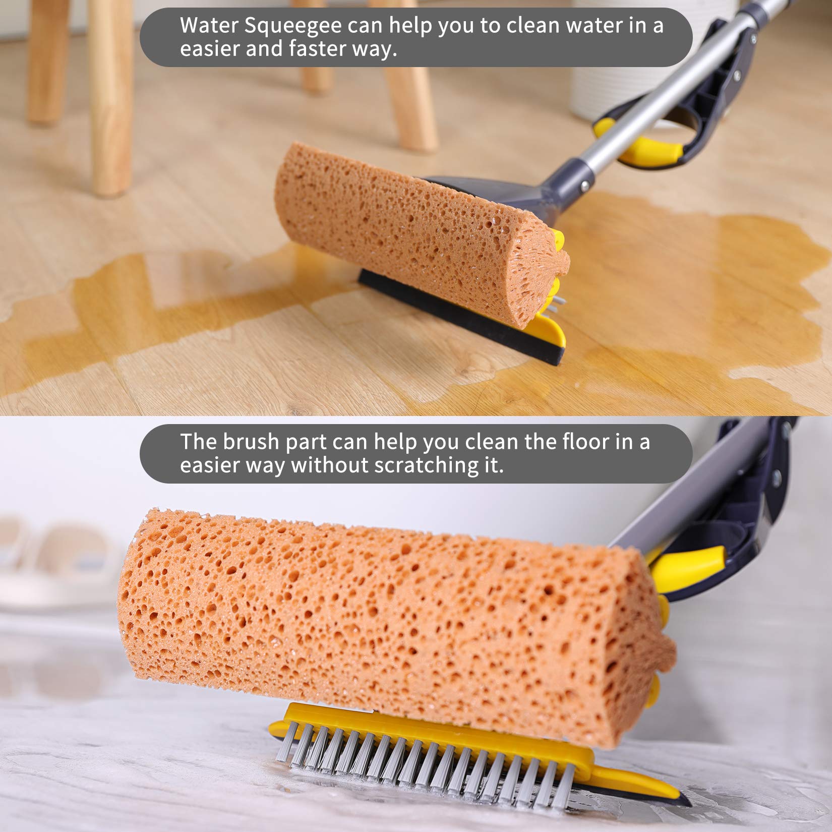 Yocada Sponge Mop for Tile Floor Cleaning | Honeycomb Sponge

