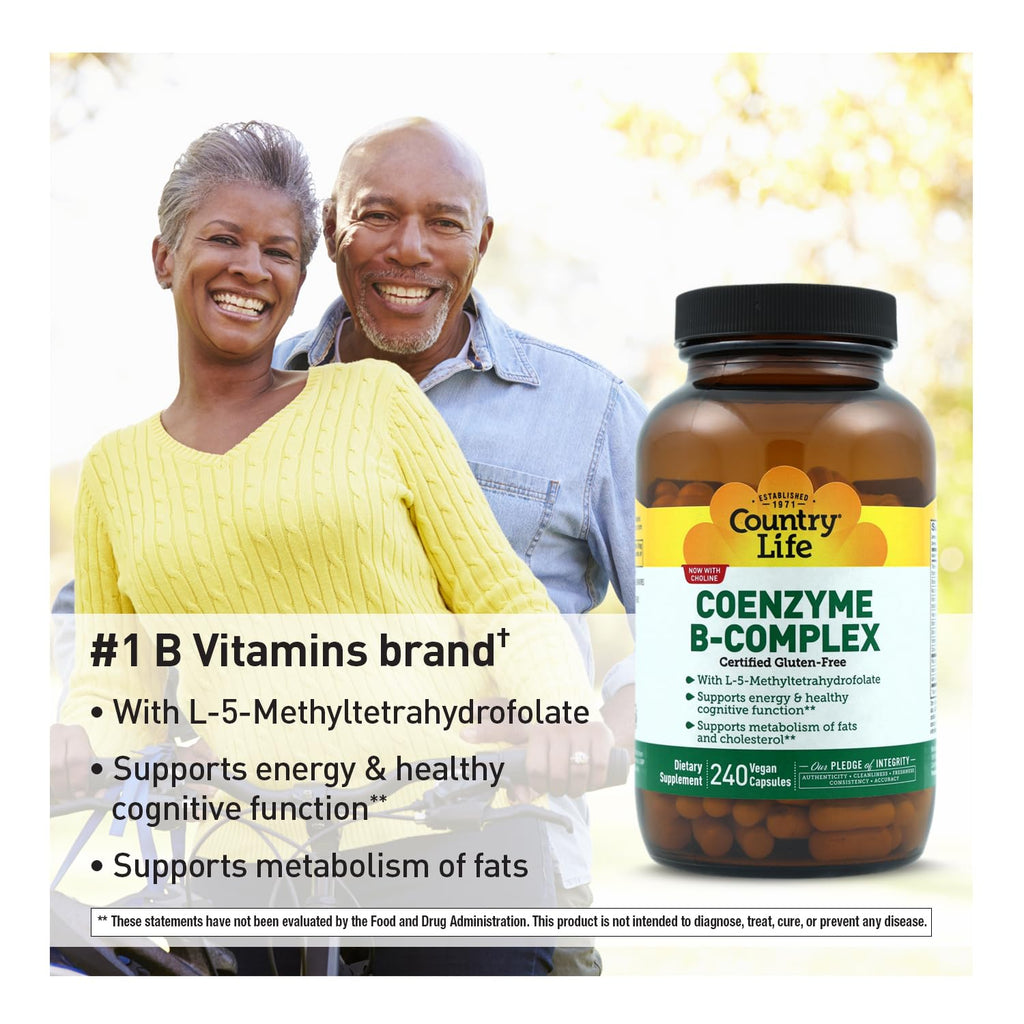 Country Life Coenzyme B-Complex with Methylfolate & B12

