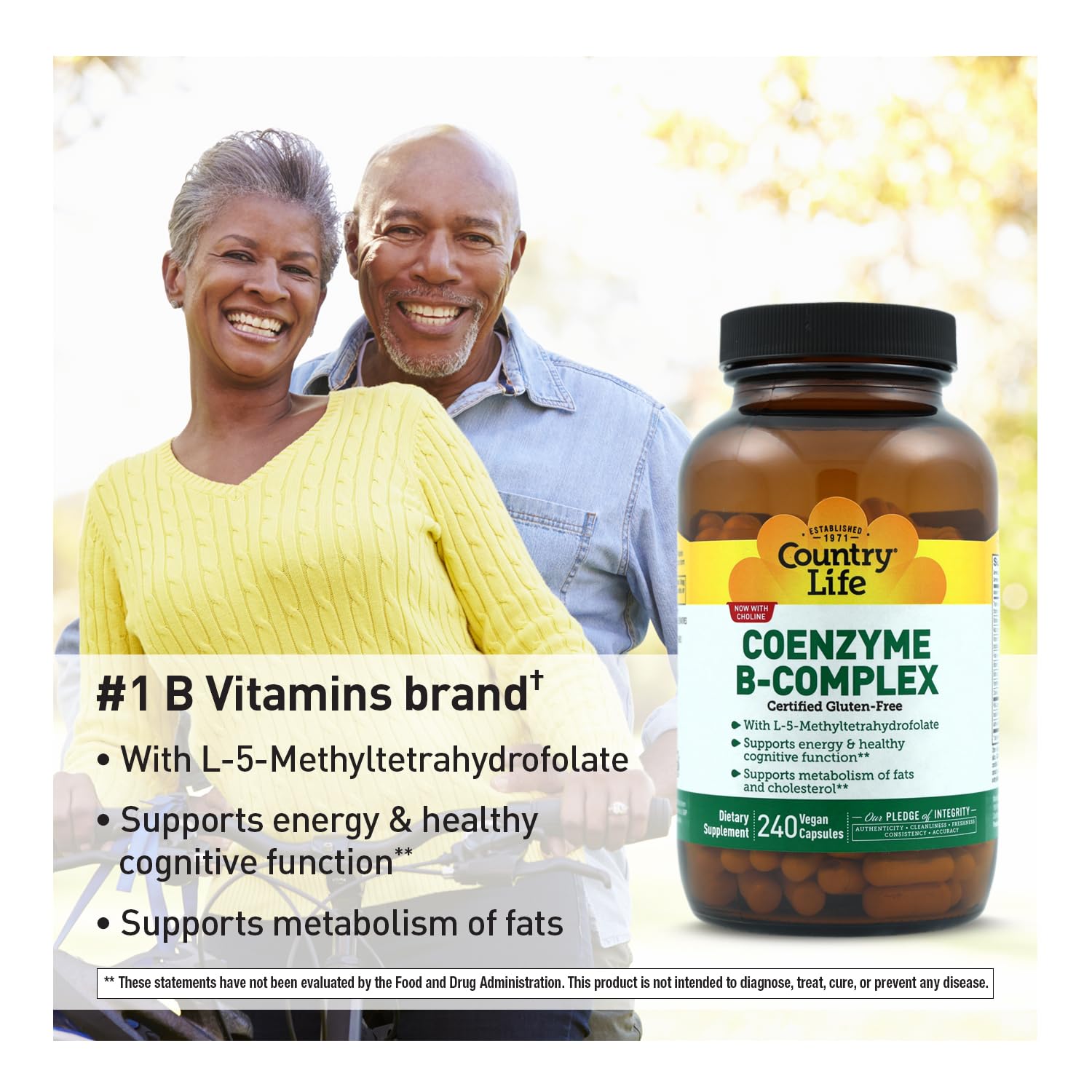 Country Life Coenzyme B-Complex with Methylfolate & B12


