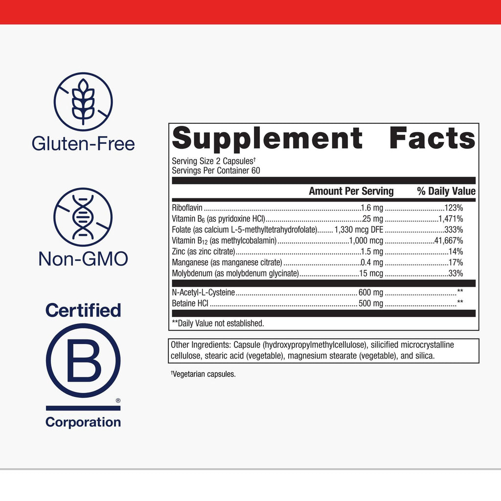 Metagenics MethylCare Folate L-5-MTHF, B12, B6 NAC & Betaine

