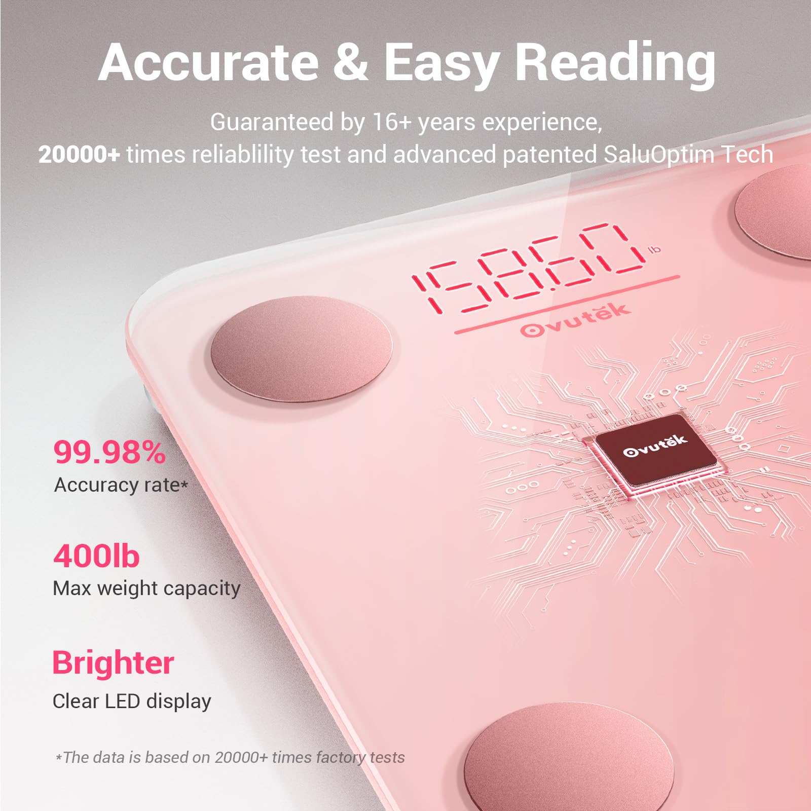 Ovutek Smart Scale with App for Body Weight & BMI

