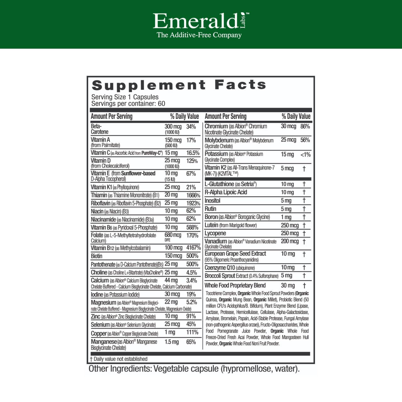 Emerald Labs Multivitamin for Women 45+ | Heart & Bone Health

