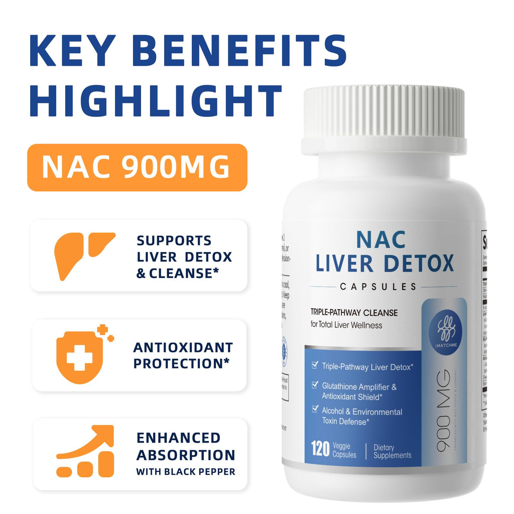 NAC 900 mg Liver Detox Supplement – iMATCHME

