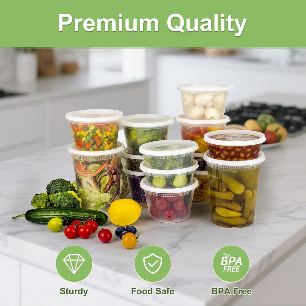 Dipoo Deli Containers with Lids – BPA-Free Leak-Proof Storage

