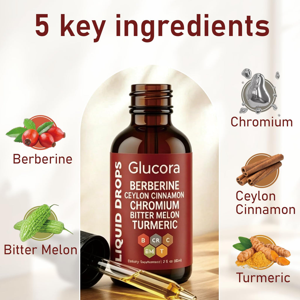Glucora Berberina Liquida Drops | Botanical Supplement

