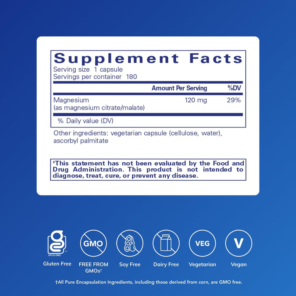 Pure Encapsulations Magnesium Citrate Malate – Supplement

