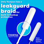 Tampax Pearl Tampons for Women, with LeakGuard Braid, Light Absorbency, Unscented

