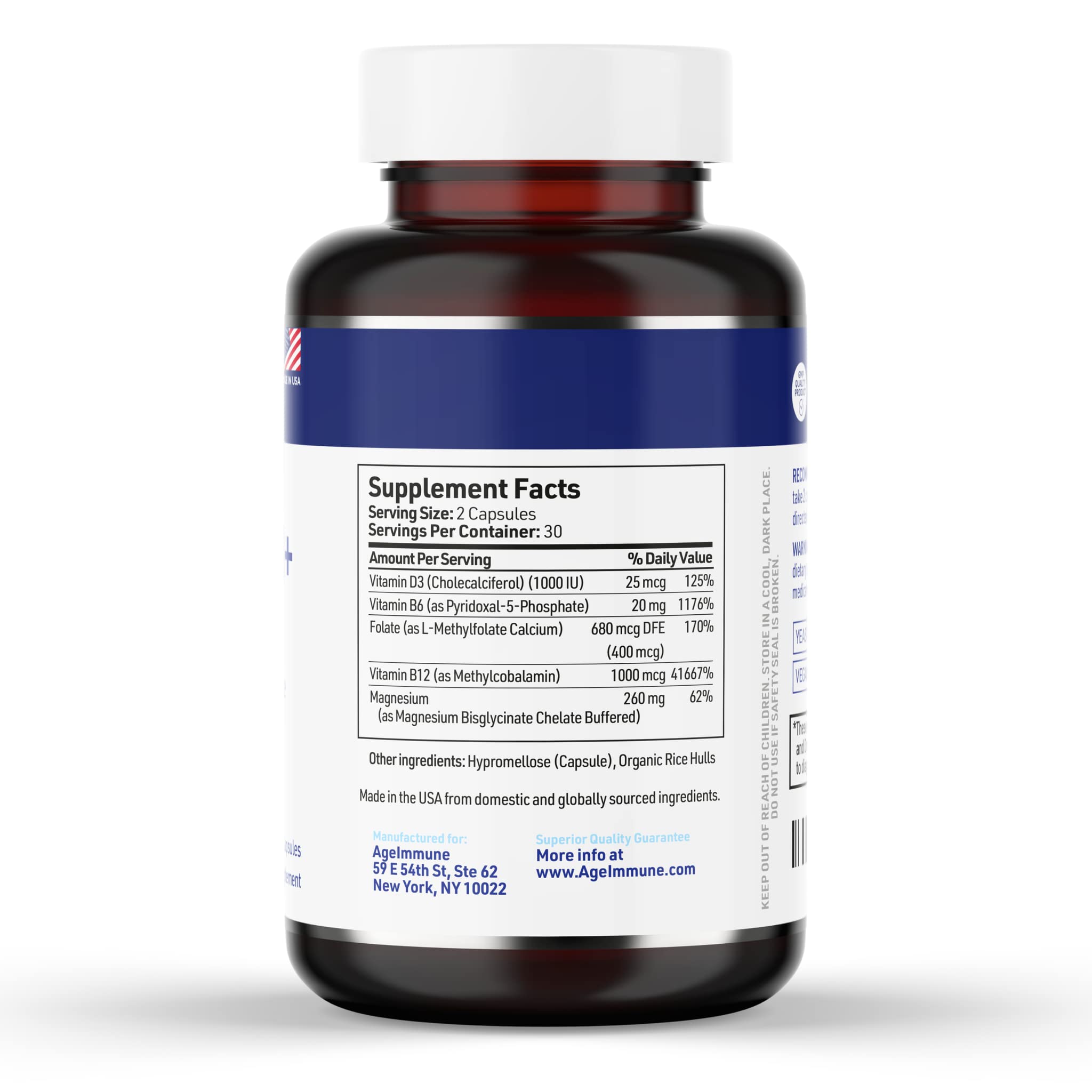 AgeImmune Vitamin B Complex Supplement

