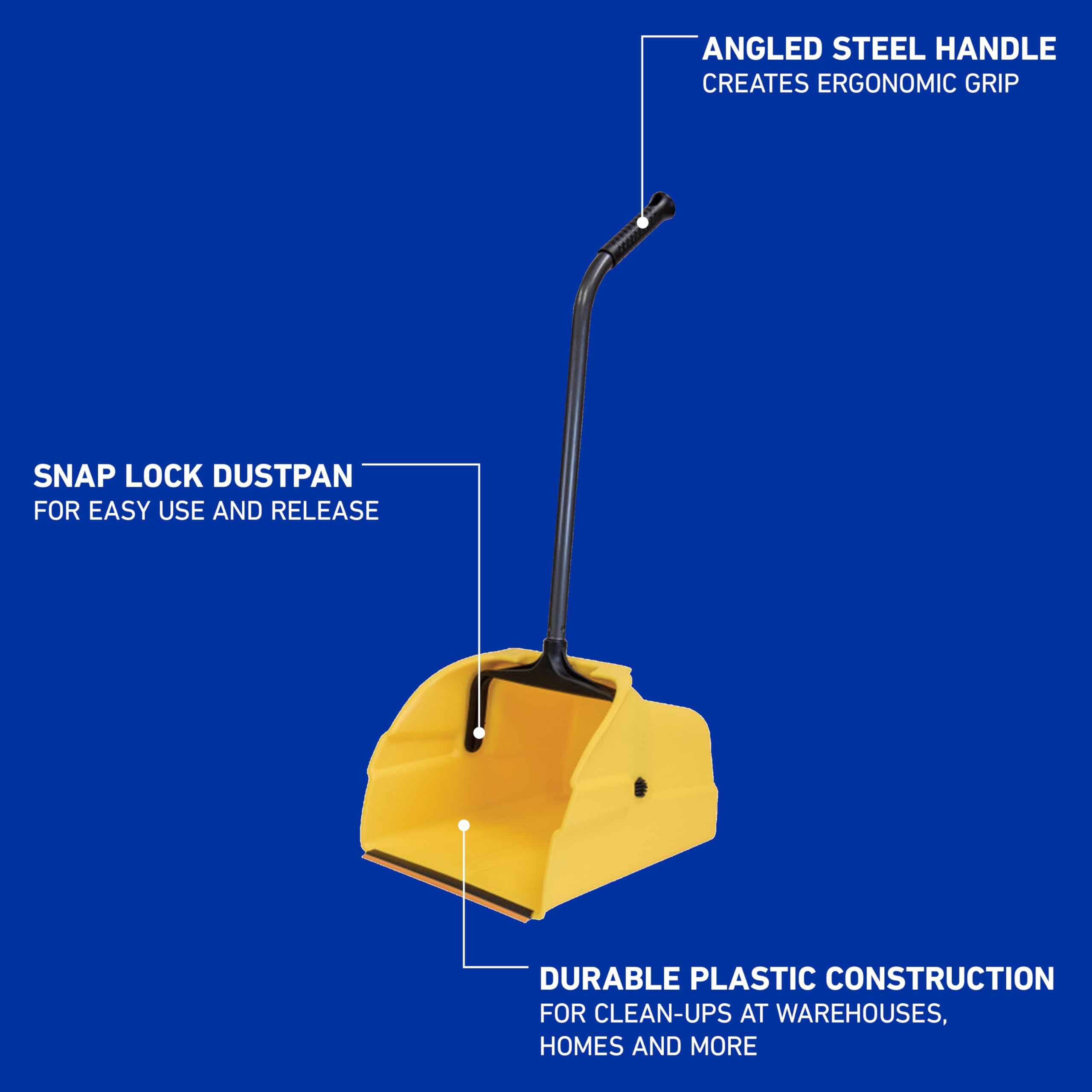 Quickie Debris Dustpan with Handle for Cleaning

