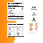 BulkSupplements Whey Protein Isolate - Unflavored

