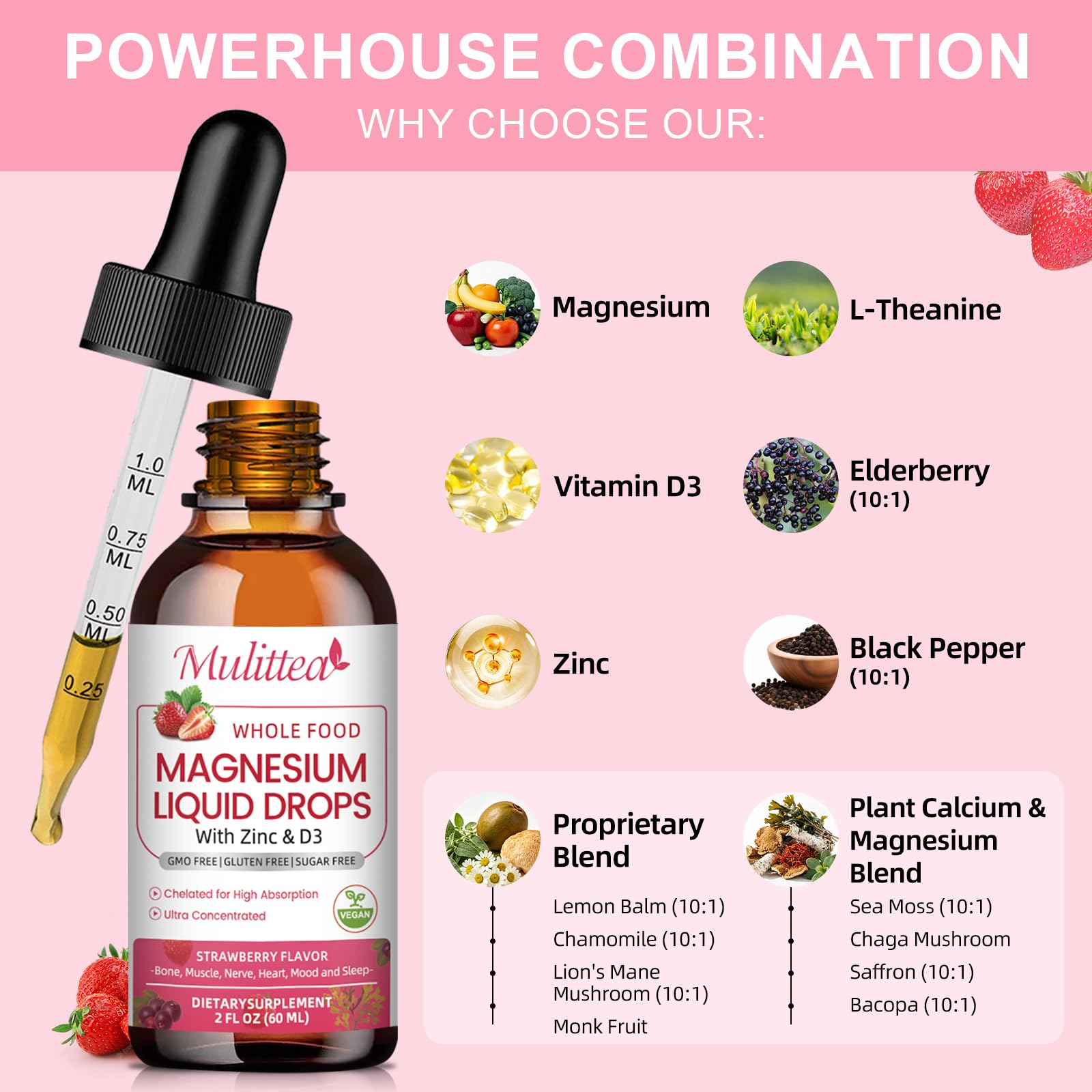 Mulittea Magnesium Glycinate Liquid - High Potency

